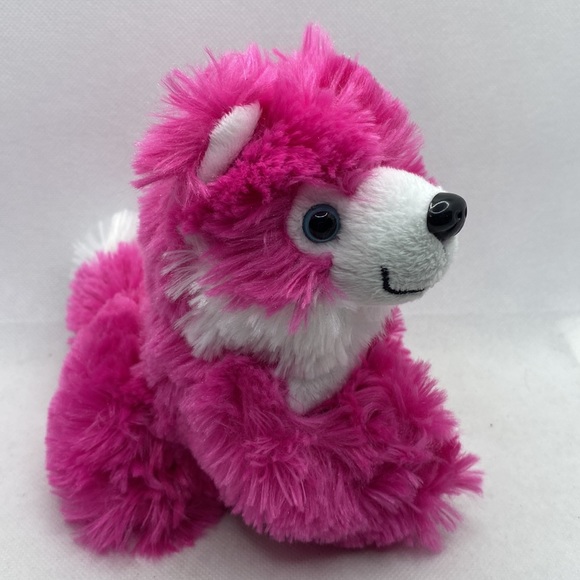 The Petting Zoo Plush Wolf Stuffed Animal Toy Pink White 2011 - Picture 3 of 10